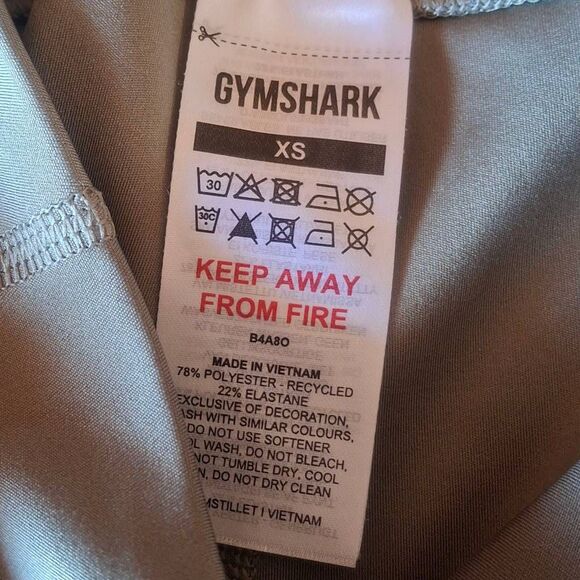 Gymshark Women’s XS Leggings – Olive Green Full Length with Side Pockets - Picture 5 of 6